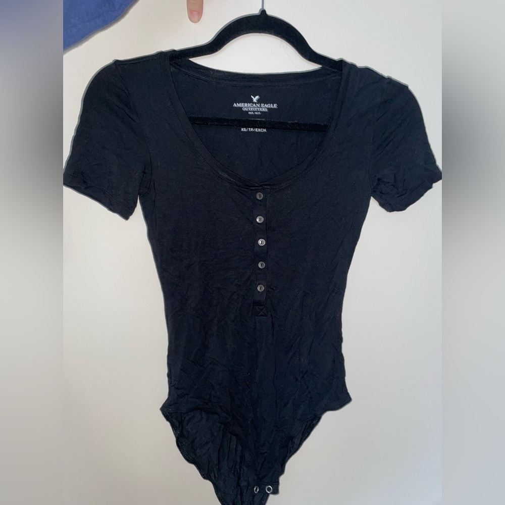 Black American Eagle T-Shirt Bodysuit